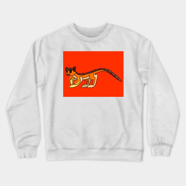 Fire Ferret Crewneck Sweatshirt by ceolsonart